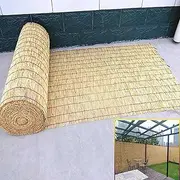 Natural Reed Fence, Natural Reed Fencing Rolls 3.3FT X 16.4FT Bamboo Fencing Privacy Reed Screening for Outdoor, Gallery, Restaurant, Hotel, Patio(1.75x14m/5.7x45.9ft)