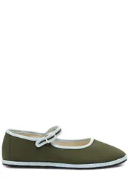 Vibi Venezia Canvas Mary Jane Flats - Green - 36 (IT36/ UK3) 36 (IT36/ UK3)