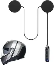 B-Qtech Motorcycle Helmet Bluetooth Headset with Voice Speaker, BT5.3 HiFi Stereo Sound, Safe Riding Helmet BT Headset for Communication Assistant, Hand Free, Noise Redution, IPX6 Waterproof