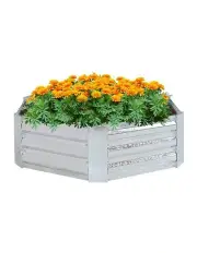 [SOGA] Hexagon Shape Outdoor Planter Box 60cm in Silver