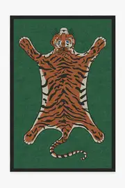 185' x 275' | Machine Washable Runner Rug | Kid & Pet Friendly | Indoor Rug | Tiger Emerald Flatwoven Rug by Jonathan Adler | Ruggable