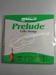 D'Addario Prelude Cello C String 1/2 Size Medium Tension
