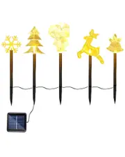 Fresh Fab Finds 5pc Solar Stake Christmas Lights