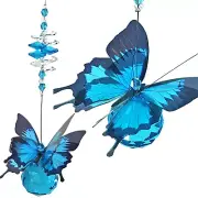 Blue Butterfly Crystal Suncatcher Ulysses gift rainbow hanging prism suncatchers