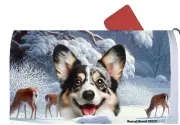 Corgi Cardigan Welsh Winter Wonderland Mail Box Cover