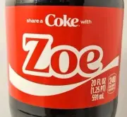 Share A Coke With Zoe 2025 Personalized Gift Coca Cola Bottle