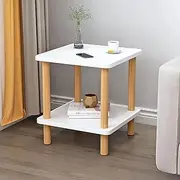 Table, Suitable for Living Room, Sofa Side Cabinet, Bedside Table, Coffee Table, Bedroom Table T20 (White-1, 40X40X53CM)