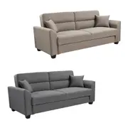 Foret 3-Seater Sofa Bed Storage Lounge Adjustable Couch Chaise Recliner 2 Colors