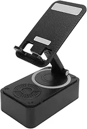 360 Degree Rotatable Cell Phone Stand with Speaker, Cordless Charging Stand, HD Surround Sound Speaker for Desk, Home Travel, for iOS