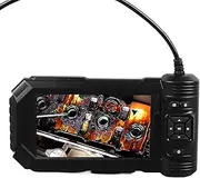 Borescope, Multipurpose LED Light Handheld 5in LCD Black Single Lens Flexible Wire Industrial Endoscope for Appliances (5m / 16.4ft)