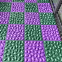 在飛比找樂天市場購物網優惠-紫葉PVC地板耐磨塑膠陽臺戶外浴室地板革仿鵝卵石足底按摩指壓