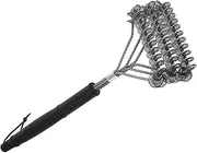 Toddmomy Stainless Steel Cleaning Brush Grill Scraper Brush Charcoal Grill Scraper Camping Grill Cleaner Barbecue Grill Scrapers Camping Grill Scrubber Grill Cleaner Brush BBQ Silver