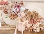 Boho Balloon Garland Arch Kit - 147Pcs Balloon Arch Kit Pastel Pink Double St...