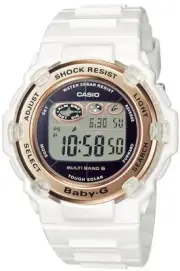 Baby-G Casio Women's Solar Radio Watch BGR-3003U-7AJF White LED Light