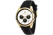 Maserati Attrazione Chronograph Silicone Strap White Dial Quartz R8851151001 Men's Watch