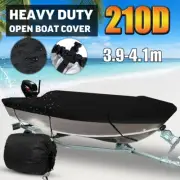3.9m-4.1m Black 210D Trailerable Open Boat Cover Dust UV Heavy duty Waterproof