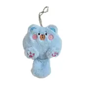 Soft Cat Keychain Plush Toy Pendant Keyring Animals Shaped Key Rings Stuffed Doll Ornament for Bag Phone Key Camera White