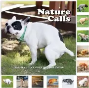 Gag Gifts - 2025 Wall Calendar, White Elephants Pooping Dogs, 2025 Calendar from