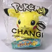 Takara Tomy Pokemon Singapore Changi Airport Pikachu 8.5" Fluffy Plush Sealed