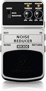 Behringer NOISE REDUCER NR300 Ultimate Noise Reduction Effects Pedal,Black and Silver