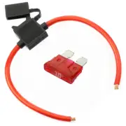 (1) 8 Gauge ATC Inline Fuse Holder Fuseholder with cover and (1) 10 Amp