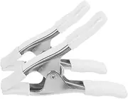 ULTECHNOVO 2pcs Nickel Plated Heavy Duty Spring Clamps with PVC Protection for Secure Grip Backdrop Stands for Photography and