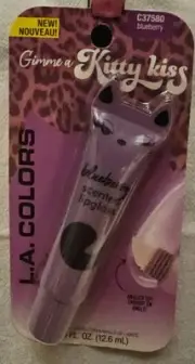 L.A. Colors Gimme A Kitty Kiss Blueberry Scented Lipgloss NWT NEW
