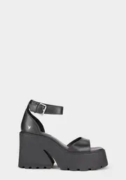 [Windsor Smith] Flaws Black Leather Sandals