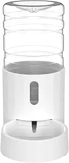 CZPET 4L Pet Water Dispenser Without Electricity Unplugged Automatic Water Bowl Dispenser Gravity Water Dispenser for Cats Water Self Feeder Dog Fountain Dogs Bowl Bottles for Kitten Puppy,White