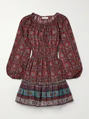 [Ulla Johnson] Ulla Johnson - Val Ruffled Floral-print Cotton-blend Voile Mini Dress - Multi - US8 US 8 Multi