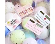 Mini Card Size Calculator Ultra-thin Cute Cartoon Solar Powered Calculator 8 Digits Display Portable for Office School Students Stationery Supplies