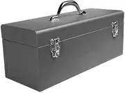 [Edward Tools] 17" Metal ToolBox - Heavy Duty Portable Tool Box with Organizer Tray and Handle - Solid Metal Locking Latches - Scratch Resistant Finish