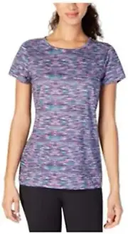 Ideology Active Keyhole-Back Space-Dyed Top Crystal Mist XS