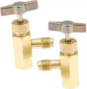 COSMEVIVI 2pcs Bottle Opener Can Tap Air Conditioner Control Kit Gauge Adapters Can Tap Adapter Air Conditioning Dispenser Valve Golden Brass