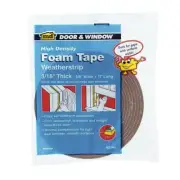 (2 Pack) 3/8" x 3/16" x 17" M-D PVC Closed Cell Foam Weatherstrip Tape-02790