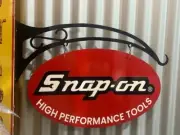 SNAP ON TOOLS LARGE OVAL METAL SIGN WITH HANGER DBL SIDED RATCHET SPANNER
