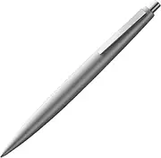 LAMY 2000 silver - elegant ballpoint pen in a velvety matt polished stainless steel casing - perfectly balanced - incl. giant refill LAMY M 16 in line width M in black