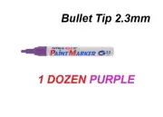 Artline Permanent PAINT Marker 400XF Bullet 2.3mm - 1 DOZEN PURPLE