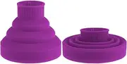 zolyet Collapsible Hair Dryer Diffuser Attachment Ionic Blow Dryer Quick Drying Portable Travel Folding Lightweight Silicone Diffuser Salon Hairstyling Accessory Purple