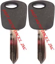 2 (PAIR) NEW Ford PATS Transponder Chip Key Blank - USER PROGRAMMABLE
