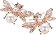 [Beavorty] 1 Pair Bee Shape Rhinestone Bridal Shoe Clips Sparkly Shoe Jewelry for Pumps Elegant Embellishments for Wedding Parties Eye Catching Clip Decorations of Glamorous Accessories