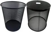 Mesh Waste Paper Bin Metal Wire Rubbish Basket (2 medium)
