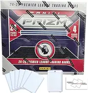 2024-25 Panini Prizm Premier League Retail Box with 96 Trading Cards + 6 Toploaders + Magnetic Holder + StreetCards Magnet!