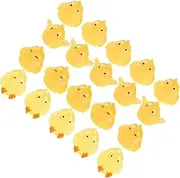 CAXUSD 20Pcs Mini Luminous Chickens Figurines Glow The Dark Miniature Chicken Ornaments for and Micro Landscape Decoration Animal Statues for Succulents and DIY Crafts