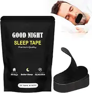 Hypoallergenic Breathable Mouth Tape for Sleeping - Soft Medical Grade, Latex-Free Fabric for Men & Women, Pain-Free Removal Tape [30 Pack]