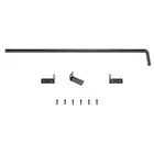 Sleek Black Heavy Duty Gate Drop Rod Compatible with Multiple Gates Types