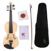 Unfinished 4/4 Violin 6Strings Handmade Natural Color with Case Bow No paint