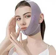 Reusable V-Line Mask, V-Line Lifting Mask, Face Lifting Bandage, Double Chin Reducer, Purple