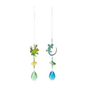 2pc Gibson Gifts Eternity Aussie Suncatcher Frog/Gecko Hanging Decor Combo Set