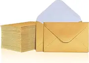 Confetti! Gift Card Envelopes - 100pc Mini Envelopes, Paper Business Card Envelopes, Tiny Envelope Pockets for Small Note Cards, 4 x 2.7 Inches (Gold) (C-ENV-MINI)